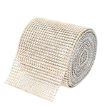 O'Creme Champagne Rhinestone Wrap, 4-1/2" x 10 Yards