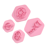 O'Creme Dior Symbol Gumpaste Cutters, Set of 4