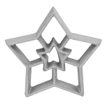 O'Creme Double Star Rosette-Iron Mold, Cast Aluminum