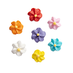 O'Creme Drop Flower Royal Icing Decorations, Set of 21