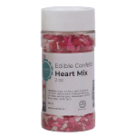 O'Creme Edible Confetti Heart Mix, 2 oz.