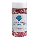 O'Creme Edible Confetti Mini Heart Mix, 2.8 oz.