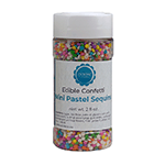 O'Creme Edible Confetti Mini Pastel Sequins, 2.8 oz.