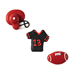 O'Creme Football Set Royal Icing Decorations, Set of 36