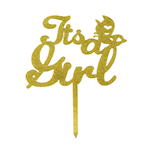 O'Creme Gold 'It's A Girl' Cake Topper