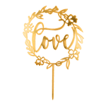 O'Creme Gold 'Love' Cake Topper