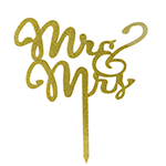 O'Creme Gold 'Mr. & Mrs.' Cake Topper