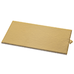 O'Creme Gold Rectangular Mini Board with Tab, 4" x 2.3" - Pack of 100