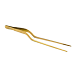 O'Creme Gold Stainless Steel Fine Tip Offset Tweezers, 8