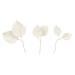 O'Creme White Gumpaste Rose Leaves, 1-1/4" - 2-1/4" - Set of 18