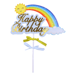 O'Creme 'Happy Birthday' Rainbow Cake Topper