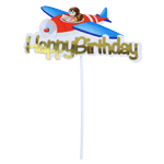 O'Creme 'Happy Birthday' with Airplane Cake Topper