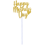 O'Creme 'Happy Mothers Day' Cake Toppers, Pack of 5