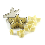 O'Creme Heat-Resistant Cutters, Five-Point Star, 5-Piece Set