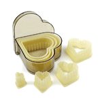 O'Creme Heat Resistant Cutters, Fluted Heart, 7-Piece Set