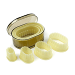 O'Creme Heat Resistant Cutters, Fluted Oblong, 7-Piece Set