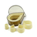 O'Creme Heat Resistant Cutters, Fluted Teardrop, 8-Piece Set