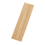 O'Creme Kraft Baguette Bag with Window, 23 x 4 - Pack of 50