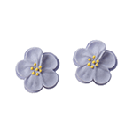 O'Creme Lavender Royal Icing Pansies, Set of 14