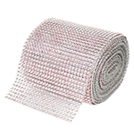 O'Creme Light Pink Rhinestone Wrap, 4-1/2" x 10 Yards