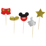O'Creme 'Mickey Mouse' Cake Toppers, Pack of 25