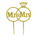 O'Creme 'Mr. & Mrs.' in Ring Cake Topper