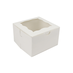 O'Creme One Compartment Cupcake Box with Window, 4" x 4" x 2.5" H - Pack Of 25