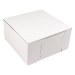 O'Creme One Piece White Cake Box, 10" x 10" x 5" - Pack of 25