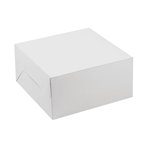 O'Creme One Piece White Cake Box, 14" x 10" x 4" High, Pack of 25