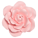 O'Creme Pink Full Bloom Rose Gumpaste Flowers, Set of 3