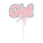 O'Creme Pink 'Girl' Cake Topper