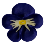 O'Creme Purple Pansy Royal Icing Flowers, Set of 16