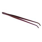 O'Creme Purple Stainless Steel Curved Tip Tweezers, 12"