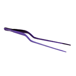 O'Creme Purple Stainless Steel Fine Tip Offset Tweezers, 8" 