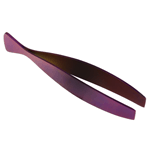 O'Creme Purple Stainless Steel Fish Tweezers, 5-1/8