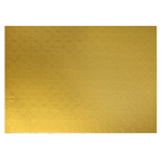 O'Creme Half Size Rectangular Gold Foil Cake Board, 1/4