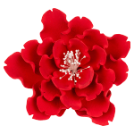 O'Creme Red Extra Large Peony Gumpaste Flower