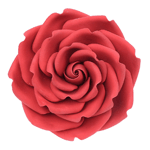 O'Creme Red Rebecca Rose Gumpaste Flowers - Set of 3