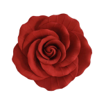 O'Creme Red Garden Rose Gumpaste Flowers, 2" - Set of 8