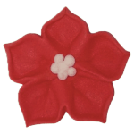 O'Creme Red Royal Icing Drop Flower, Set of 16