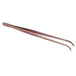 O'Creme Rose Gold Stainless Steel Curved Tip Tweezers, 12" 