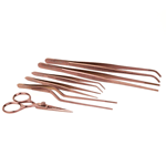 O'Creme Rose Gold Stainless Steel Tweezers & Scissors, Set of 6