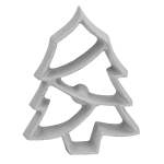 O'Creme Rosette-Iron Mold, Cast Aluminum Modern Christmas Tree Shape