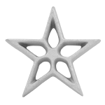O'Creme Rosette-Iron Mold, Cast Aluminum Star Shape