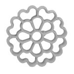 O'Creme Rosette-Iron Mold, Floral Shape Cast Aluminum