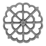 O'Creme Rosette-Iron Mold, Geometric Spanish Design