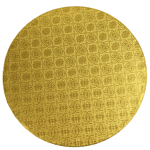 O'Creme Round Gold Cake Drum Board, 20" x 1/2" High, Pack of 5