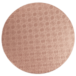 O'Creme Round Rose Gold Cake Drum Board, 10" x 1/2" High, Pack of 5