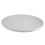 O'Creme Round Silver Cake Board, 8" x 1/4" High - Pack of 10