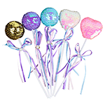 O'Creme Sequined Hearts & Balls Cake Toppers, Set of 5